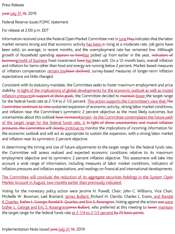 Federal Open Market Committee statement Federal Open Market Committee statement